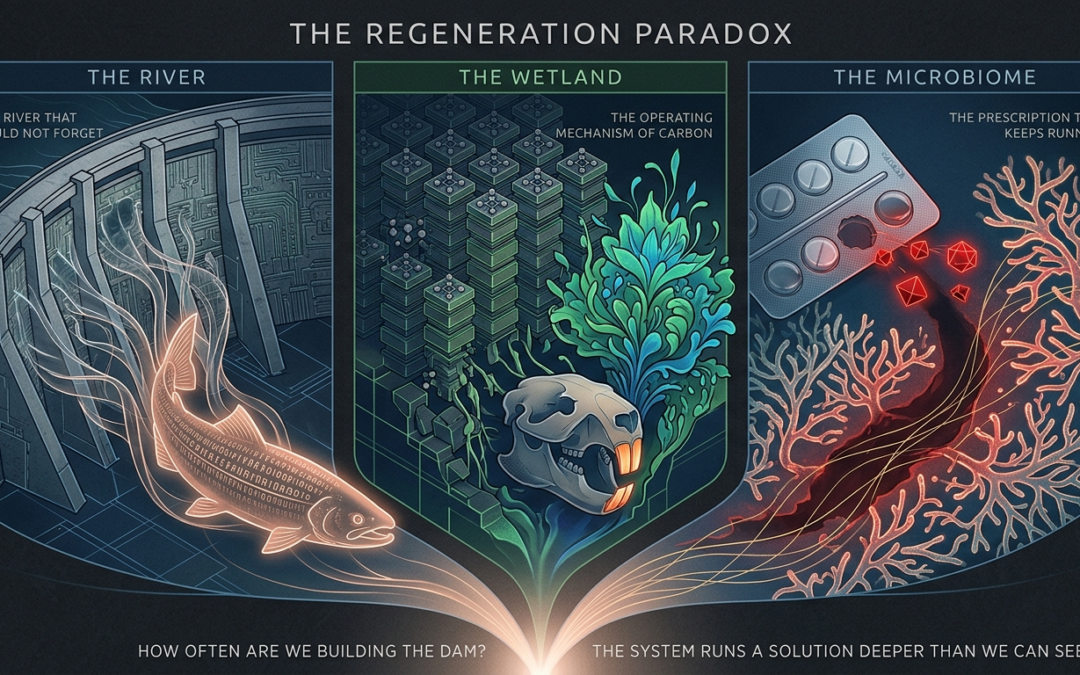 Salmon, Beavers and Antibiotics: The Regeneration Paradox